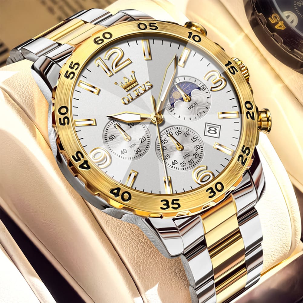 OLEVS 3678 Men’s Sport Luxury Chronograph – Moon Phase Series - Image 2