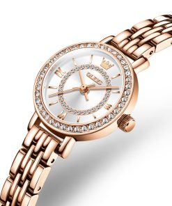 OLEVS 5508 Women’s Petite "Double Halo" Diamond Watch