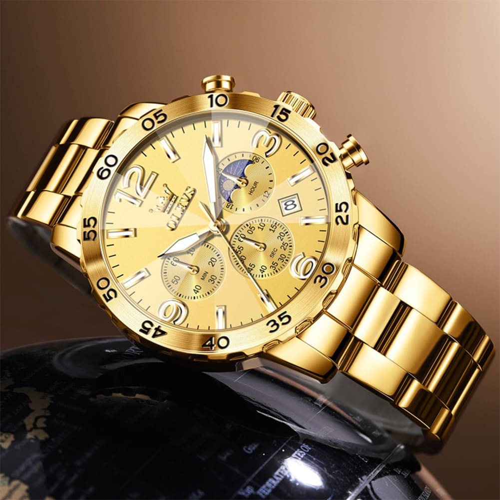 OLEVS 3678 Men’s Sport Luxury Chronograph – Moon Phase Series - Image 9