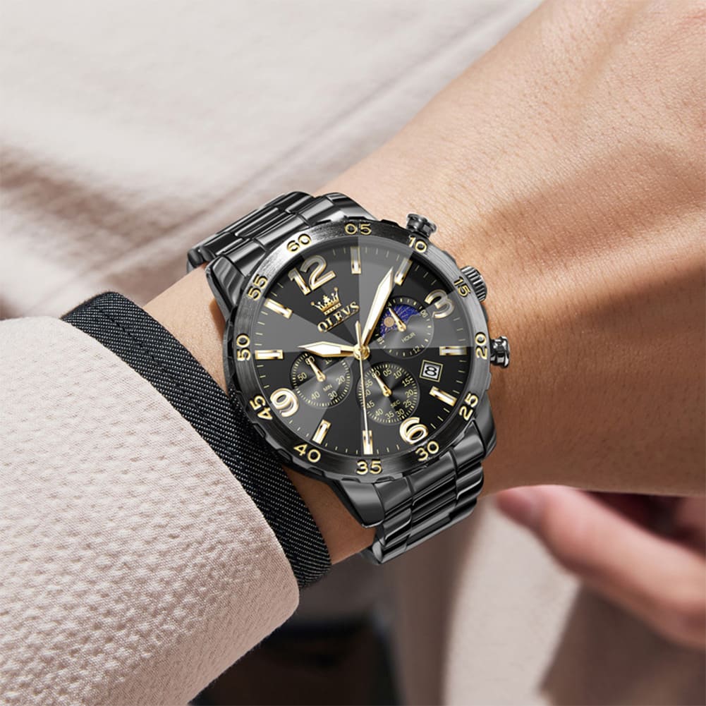 OLEVS 3678 Men’s Sport Luxury Chronograph – Moon Phase Series - Image 10