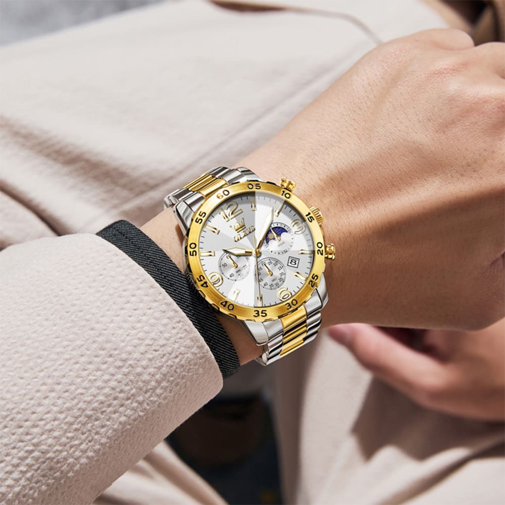 OLEVS 3678 Men’s Sport Luxury Chronograph – Moon Phase Series - Image 12