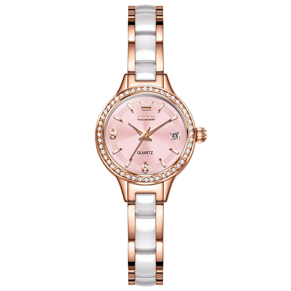 OLEVS 7093 Ceramic Luxe Crystal Watch