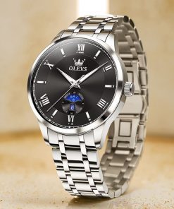 OLEVS 3638 Men’s Roman Numeral Moon Phase Watch