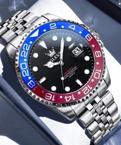 OLEVS 5657 Men’s GMT Style Quartz Watch – Jubilee Series