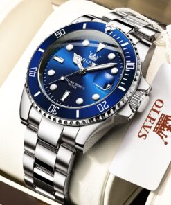 OLEVS 5885 Men’s Classic Diver Quartz Watch – Oyster Series