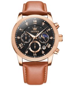 OLEVS 3660 Luxury Men's Quartz Watch (Leather & Steel Editions)
